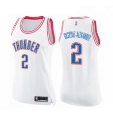 Womens Oklahoma City Thunder 2 Shai Gilgeous Alexander Swingman White Pink Fashion Basketball Jersey Womens Oklahoma City Thunder 2 Shai Gilgeous Alexander Swingman White Pink Fashion Basketball Jersey