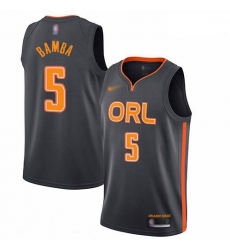 Magic 5 Mohamed Bamba Charcoal Basketball Swingman City Edition 2019 20 Jersey Magic 5 Mohamed Bamba Charcoal Basketball Swingman City Edition 2019 20 Jersey