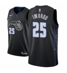 Men NBA 2018 19 Orlando Magic 25 Wesley Iwundu City Edition Black Jersey Men NBA 2018 19 Orlando Magic 25 Wesley Iwundu City Edition Black Jersey