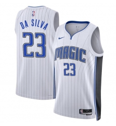 Men Orlando Magic 23 Tristan Da Silva White 2024 Draft Association Edition Stitched Basketball Jersey Men Orlando Magic 23 Tristan Da Silva White 2024 Draft Association Edition Stitched Basketball Jersey