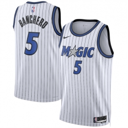 Men Orlando Magic 5 Paolo Banchero White 2025 Association Edition Stitched Basketball Jersey