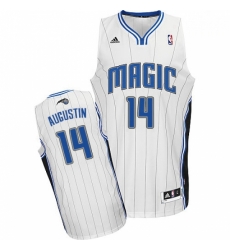 Mens Adidas Orlando Magic 14 DJ Augustin Swingman White Home NBA Jersey Mens Adidas Orlando Magic 14 DJ Augustin Swingman White Home NBA Jersey