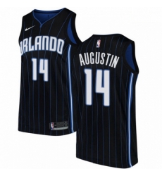 Mens Nike Orlando Magic 14 DJ Augustin Authentic Black Alternate NBA Jersey Statement Edition Mens Nike Orlando Magic 14 DJ Augustin Authentic Black Alternate NBA Jersey Statement Edition
