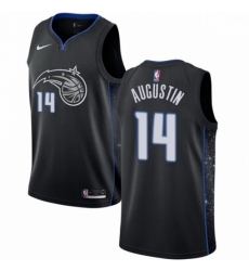 Mens Nike Orlando Magic 14 DJ Augustin Swingman Black NBA Jersey City Edition Mens Nike Orlando Magic 14 DJ Augustin Swingman Black NBA Jersey City Edition