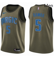 Mens Nike Orlando Magic 5 Mohamed Bamba Swingman Green Salute to Service NBA Jersey Mens Nike Orlando Magic 5 Mohamed Bamba Swingman Green Salute to Service NBA Jersey
