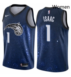 Womens Nike Orlando Magic 1 Jonathan Isaac Swingman Blue NBA Jersey City Edition Womens Nike Orlando Magic 1 Jonathan Isaac Swingman Blue NBA Jersey City Edition