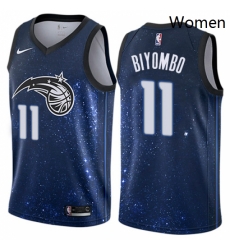 Womens Nike Orlando Magic 11 Bismack Biyombo Swingman Blue NBA Jersey City Edition Womens Nike Orlando Magic 11 Bismack Biyombo Swingman Blue NBA Jersey City Edition