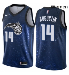 Womens Nike Orlando Magic 14 DJ Augustin Swingman Blue NBA Jersey City Edition Womens Nike Orlando Magic 14 DJ Augustin Swingman Blue NBA Jersey City Edition