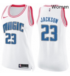 Womens Nike Orlando Magic 23 Justin Jackson Swingman WhitePink Fashion NBA Jersey Womens Nike Orlando Magic 23 Justin Jackson Swingman WhitePink Fashion NBA Jersey