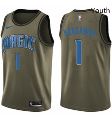 Youth Nike Orlando Magic 1 Penny Hardaway Swingman Green Salute to Service NBA Jersey Youth Nike Orlando Magic 1 Penny Hardaway Swingman Green Salute to Service NBA Jersey