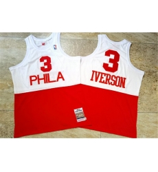 76ers 3 Allen Iverson White Red 2003 04 Hardwood Classics Swingman Jersey 76ers 3 Allen Iverson White Red 2003 04 Hardwood Classics Swingman Jersey