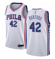 76ers #42 Al Horford White Basketball Swingman Association Edition Jersey 76ers #42 Al Horford White Basketball Swingman Association Edition Jersey