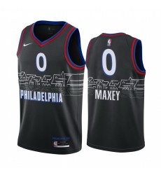 Men Nike Philadelphia 76ers 0 Tyrese Maxey Black NBA Swingman 2020 21 City Edition Jersey Men Nike Philadelphia 76ers 0 Tyrese Maxey Black NBA Swingman 2020 21 City Edition Jersey