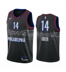 Men Nike Philadelphia 76ers 14 Danny Green Black NBA Swingman 2020 21 City Edition Jersey Men Nike Philadelphia 76ers 14 Danny Green Black NBA Swingman 2020 21 City Edition Jersey