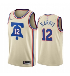 Men Philadelphia 76ers 12 Tobias Harris Cream NBA Swingman 2020 21 Earned Edition Jersey Men Philadelphia 76ers 12 Tobias Harris Cream NBA Swingman 2020 21 Earned Edition Jersey