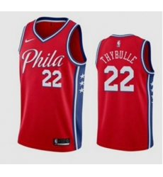 Men Philadelphia 76ers 22 Matisse Thybulle Red Stitched Swingman Jersey Men Philadelphia 76ers 22 Matisse Thybulle Red Stitched Swingman Jersey