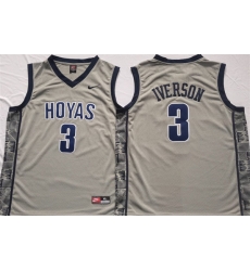 Men's Georgetown Hoyas #3 Allen Iverson Gray NCAA Basketball Jersey Men's Georgetown Hoyas #3 Allen Iverson Gray NCAA Basketball Jersey