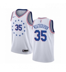 Mens Nike Philadelphia 76ers 35 Clarence Weatherspoon White Swingman Jersey Earned Edition Mens Nike Philadelphia 76ers 35 Clarence Weatherspoon White Swingman Jersey Earned Edition