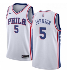Mens Nike Philadelphia 76ers 5 Amir Johnson Authentic White Home NBA Jersey Association Edition Mens Nike Philadelphia 76ers 5 Amir Johnson Authentic White Home NBA Jersey Association Edition