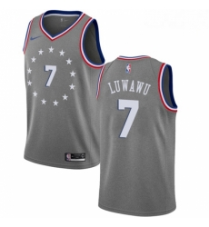 Mens Nike Philadelphia 76ers 7 Timothe Luwawu Swingman Gray NBA Jersey City Edition Mens Nike Philadelphia 76ers 7 Timothe Luwawu Swingman Gray NBA Jersey City Edition