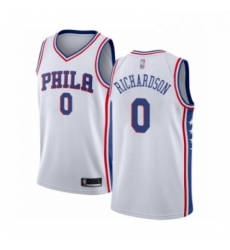 Mens Philadelphia 76ers 0 Josh Richardson Authentic White Basketball Jersey Association Edition Mens Philadelphia 76ers 0 Josh Richardson Authentic White Basketball Jersey Association Edition