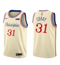 Nike Philadelphia 76ers 31 Seth Curry Men Unveil 2019 20 City Edition Swingman NBA Jersey Cream White Nike Philadelphia 76ers 31 Seth Curry Men Unveil 2019 20 City Edition Swingman NBA Jersey Cream White