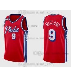 Philadelphia 76ers 9 Mac McClung Red jersey Philadelphia 76ers 9 Mac McClung Red jersey