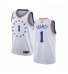 Womens Nike Philadelphia 76ers 1 Landry Shamet White Swingman Jersey Earned Edition Womens Nike Philadelphia 76ers 1 Landry Shamet White Swingman Jersey Earned Edition