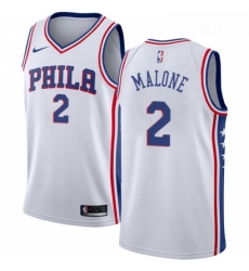 Womens Nike Philadelphia 76ers 2 Moses Malone Authentic White Home NBA Jersey Association Edition Womens Nike Philadelphia 76ers 2 Moses Malone Authentic White Home NBA Jersey Association Edition