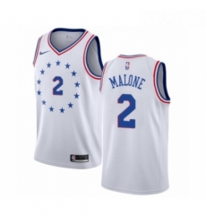 Womens Nike Philadelphia 76ers 2 Moses Malone White Swingman Jersey Earned Edition Womens Nike Philadelphia 76ers 2 Moses Malone White Swingman Jersey Earned Edition