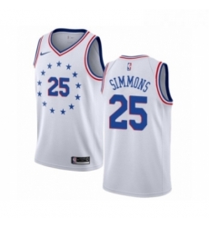Womens Nike Philadelphia 76ers 25 Ben Simmons White Swingman Jersey Earned Edition Womens Nike Philadelphia 76ers 25 Ben Simmons White Swingman Jersey Earned Edition