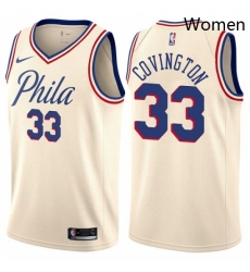 Womens Nike Philadelphia 76ers 33 Robert Covington Swingman Cream NBA Jersey City Edition Womens Nike Philadelphia 76ers 33 Robert Covington Swingman Cream NBA Jersey City Edition