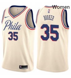 Womens Nike Philadelphia 76ers 35 Trevor Booker Swingman Cream NBA Jersey City Edition Womens Nike Philadelphia 76ers 35 Trevor Booker Swingman Cream NBA Jersey City Edition