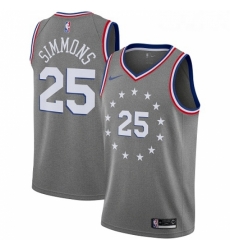 Youth Nike Philadelphia 76ers 25 Ben Simmons Swingman Gray NBA Jersey City Edition Youth Nike Philadelphia 76ers 25 Ben Simmons Swingman Gray NBA Jersey City Edition