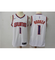Men New Suns 1 Devin Booker White Nike Swingman Jersey Men New Suns 1 Devin Booker White Nike Swingman Jersey
