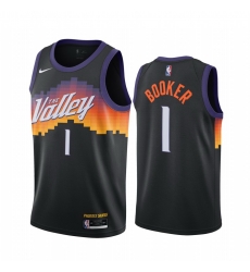 Men Nike Phoenix Suns 1 Devin Booker Black NBA Swingman 2020 21 City Edition Jersey Men Nike Phoenix Suns 1 Devin Booker Black NBA Swingman 2020 21 City Edition Jersey