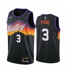 Men Nike Phoenix Suns 3 Chris Paul Black NBA Swingman 2020 21 City Edition Jersey Men Nike Phoenix Suns 3 Chris Paul Black NBA Swingman 2020 21 City Edition Jersey