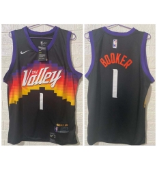 Men Phoenix Suns 1 Devin Booker Black 2020 21 City Edition Swingman jersey Men Phoenix Suns 1 Devin Booker Black 2020 21 City Edition Swingman jersey