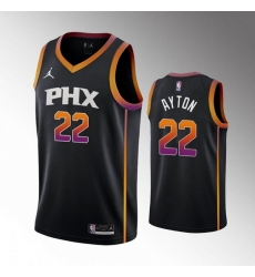 Men Phoenix Suns 22 Deandre Ayton Balck Stitched Basketball Jersey Men Phoenix Suns 22 Deandre Ayton Balck Stitched Basketball Jersey