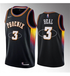 Men Phoenix Suns 3 Bradley Beal Black Statement Edition Stitched Basketball Jersey Men Phoenix Suns 3 Bradley Beal Black Statement Edition Stitched Basketball Jersey