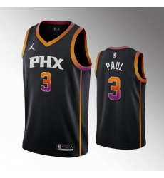 Men Phoenix Suns 3 Chris Paul Balck Stitched Basketball Jersey Men Phoenix Suns 3 Chris Paul Balck Stitched Basketball Jersey