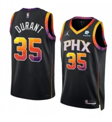 Men Phoenix Suns 35 Kevin Durant Black 2022 23 Statement Edition Stitched Basketball Jersey Men Phoenix Suns 35 Kevin Durant Black 2022 23 Statement Edition Stitched Basketball Jersey