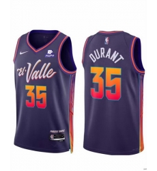 Men Phoenix Suns 35 Kevin Durant Purple 2023 24 City Edition Stitched Basketball Jersey Men Phoenix Suns 35 Kevin Durant Purple 2023 24 City Edition Stitched Basketball Jersey