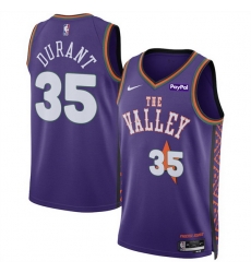 Men Phoenix Suns 35 Kevin Durant Purple 2024 25 City Edition Stitched Basketball Jersey Men Phoenix Suns 35 Kevin Durant Purple 2024 25 City Edition Stitched Basketball Jersey