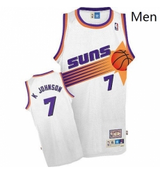 Mens Adidas Phoenix Suns 7 Kevin Johnson Authentic White Throwback NBA Jersey Mens Adidas Phoenix Suns 7 Kevin Johnson Authentic White Throwback NBA Jersey