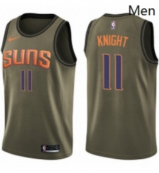 Mens Nike Phoenix Suns 11 Brandon Knight Swingman Green Salute to Service NBA Jersey Mens Nike Phoenix Suns 11 Brandon Knight Swingman Green Salute to Service NBA Jersey