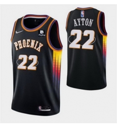 Men's Phoenix Suns #22 Deandre Ayton Black Stitched Jersey Men's Phoenix Suns #22 Deandre Ayton Black Stitched Jersey