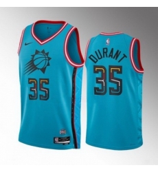 Men's Phoenix Suns #35 Kevin Durant Blue 2022-23 City Edition Stitched Basketball Jersey Men's Phoenix Suns #35 Kevin Durant Blue 2022-23 City Edition Stitched Basketball Jersey