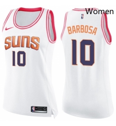 Womens Nike Phoenix Suns 10 Leandro Barbosa Swingman WhitePink Fashion NBA Jersey Womens Nike Phoenix Suns 10 Leandro Barbosa Swingman WhitePink Fashion NBA Jersey