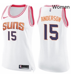 Womens Nike Phoenix Suns 15 Ryan Anderson Swingman White Pink Fashion NBA Jersey Womens Nike Phoenix Suns 15 Ryan Anderson Swingman White Pink Fashion NBA Jersey